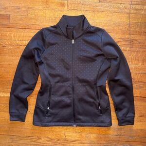 Nike Golf Tour Performance Jacket Therma-FIT Full Zip Brown‎ Polka Dot Medium